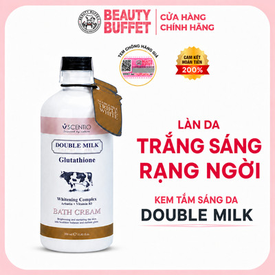 Kem tắm sáng da Scentio Double Milk Triple Bright Bath Cream 350ml