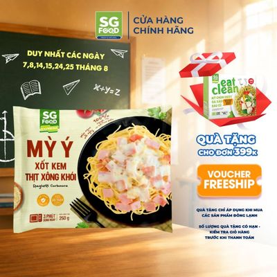 [Đông lạnh] Mỳ Ý Xốt Kem Thịt Xông Khói SG Food 250g