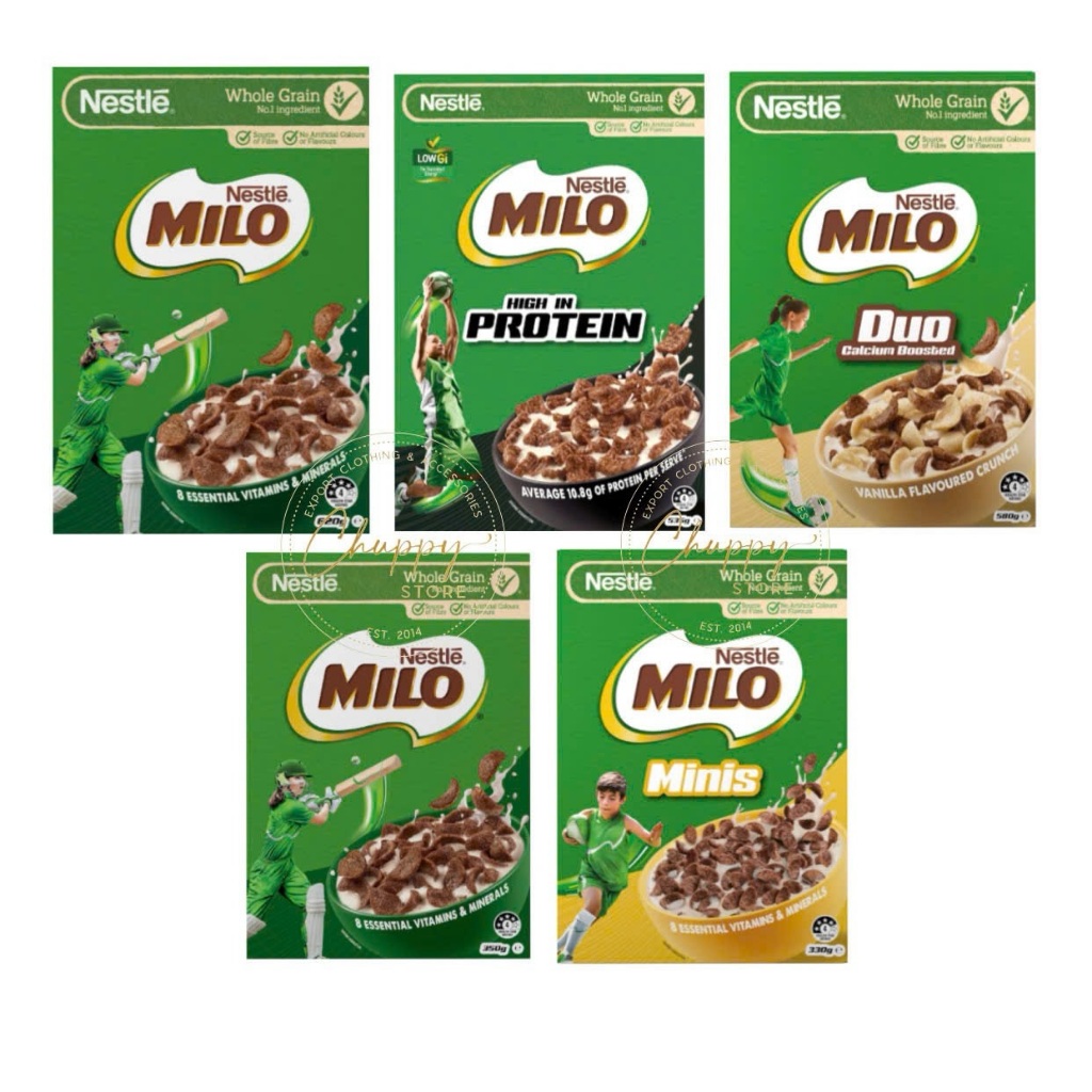[HÀNG NHẬP ÚC BAY AIR FULL BILL] Nestle Milo Breakfast Cereal  - Ngũ cốc ăn sáng nhiều vị Nestle Mil