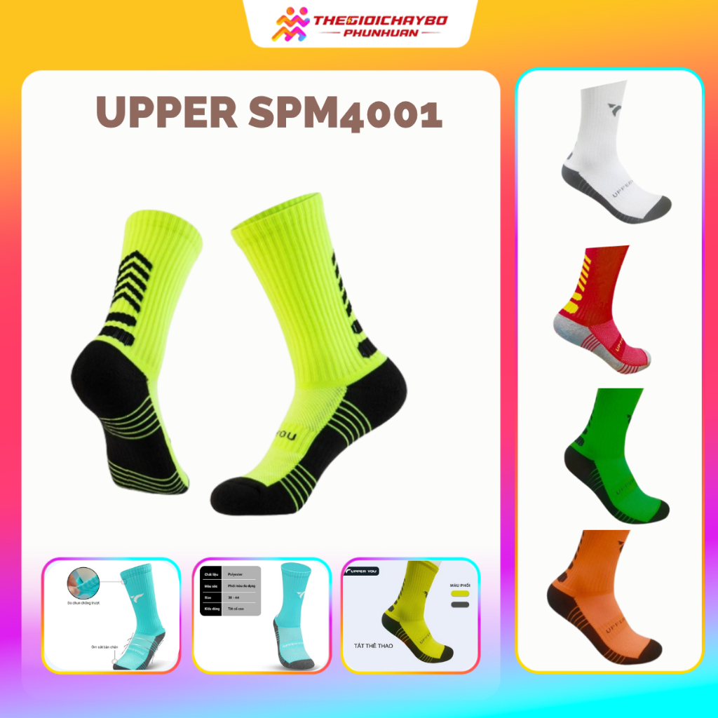 Tất Thể Thao Unisex Upper You Cổ Dài SPM4001 nhiều màu sắc
