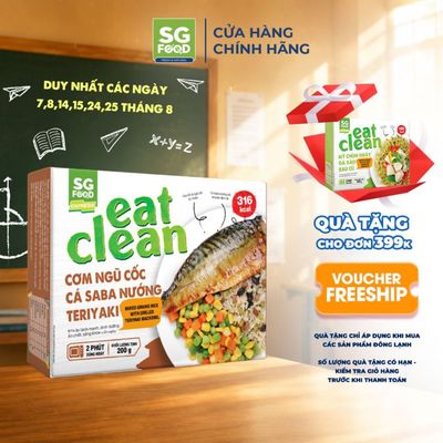 [Đông lạnh] Cơm Ngũ Cốc Cá Saba Nướng Teriyaki Eat Clean 200g SG Food, Giảm Cân Healthy