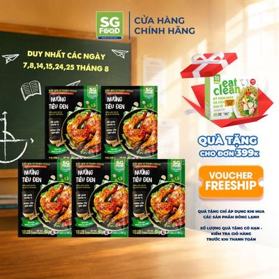 Combo 5 gói xốt ướp nướng tiêu đen 70g SG Food