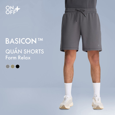 BASICON | Quần short nam phom relax bề mặt cảm giác mềm, thoáng và thoải mái - 58BS26S650