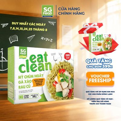 [Đông lạnh] Mỳ Chùm Ngây Gà Xào Rau Củ Eat Clean 200g SG Food, Giảm Cân Healthy