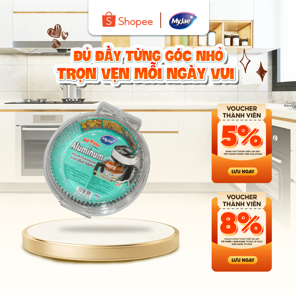 Giấy bạc MyJae lót nồi chiên không dầu