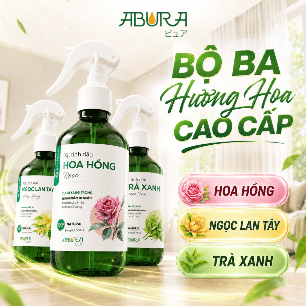 Xịt Thơm Phòng Spa Hương Hoa Cao Cấp ABURA 300ml/500ml