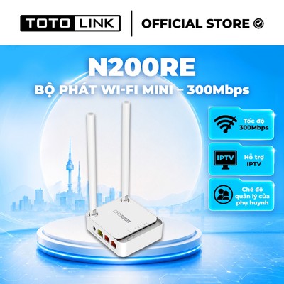 [Hoả Tốc] Bộ phát Wi-Fi Mini Chuẩn N TOTOLINK N200RE – Router Wi-Fi 300Mbps
