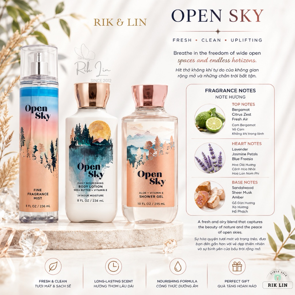 OPEN SKY - Xịt Thơm Toàn Thân Body Mist