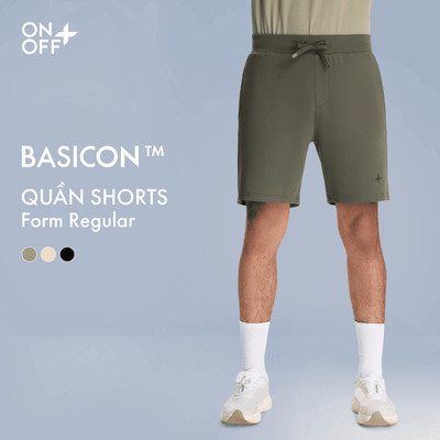 BASICON | Quần short nam phom regular chất liệu interlock tạo cảm giác mềm mịn, thoáng nhẹ ONOFF - 58BS26S655