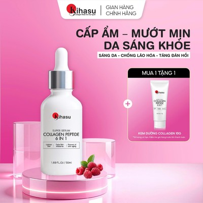 Serum Dưỡng Ẩm KIHASU Collagen Peptide 50ml Giúp Da Mướt Mịn, Căng Mềm Và Sáng Hơn
