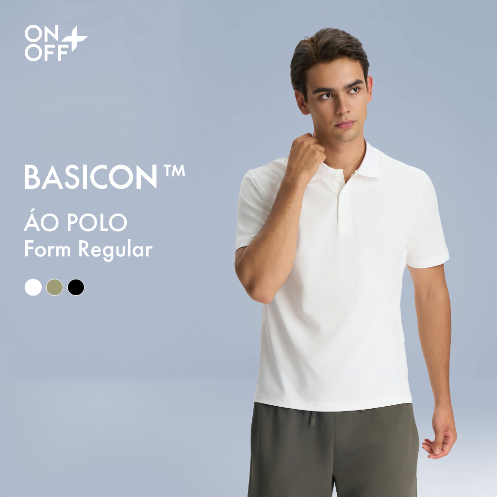 BASICON | Áo polo nam phom regular bề mặt vải mịn, đứng nhẹ, hạn chế nhăn, mát khi chạm ONOFF - 58TP