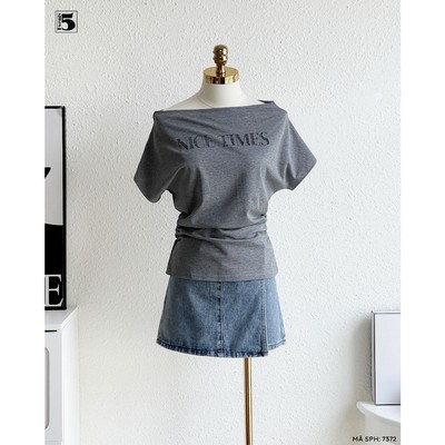 Quần short Jeans giả váy Twentyfive dáng chữ A cạp cao tôn dáng dễ phối đồ 7372