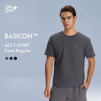 BASICON | Áo T-shirt phom regular chất liệu organic cotton pique mềm mịn, thoáng khí và dễ chịu ONOFF - 58TS26S634