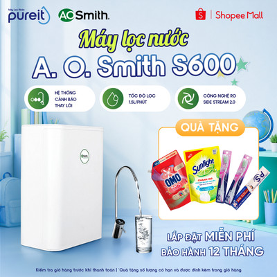 A.O.Smith [ S600 ] | MÁY LỌC NƯỚC ĐẶT GẦM 1,5 lít /phút [LẮP ĐẶT 0Đ]