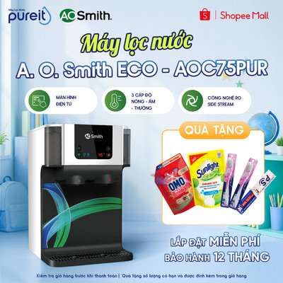 A.O.Smith [ ECO-AOC75PUR ] | MÁY LỌC NƯỚC NÓNG ĐỂ BÀN/TREO TƯỜNG 3 CẤP ĐỘ NHIỆT [LẮP ĐẶT 0Đ]