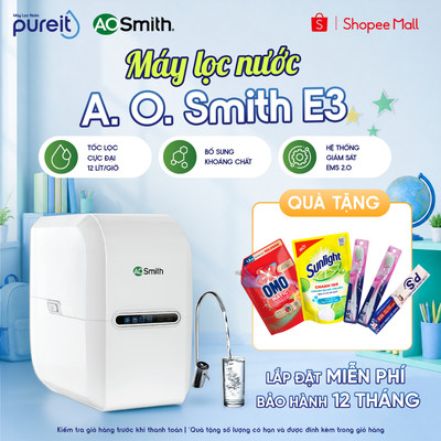 A.O.Smith [ E3 ] | MÁY LỌC NƯỚC ĐẶT GẦM BỔ SUNG KHOÀNG CHẤT [LẮP ĐẶT 0Đ]