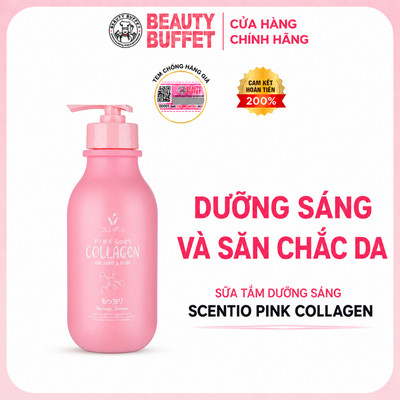 Sữa tắm dưỡng sáng và săn chắc da Scentio Pink Collagen Radiant & Firm Shower Serum 350ml