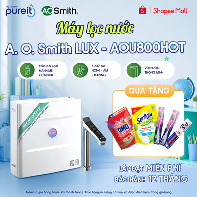 A.O.Smith [ LUX-AOU800HOT ] | MÁY LỌC NƯỚC NÓNG ĐẶT GẦM 3 CẤP ĐỘ NHIỆT [LẮP ĐẶT 0Đ]