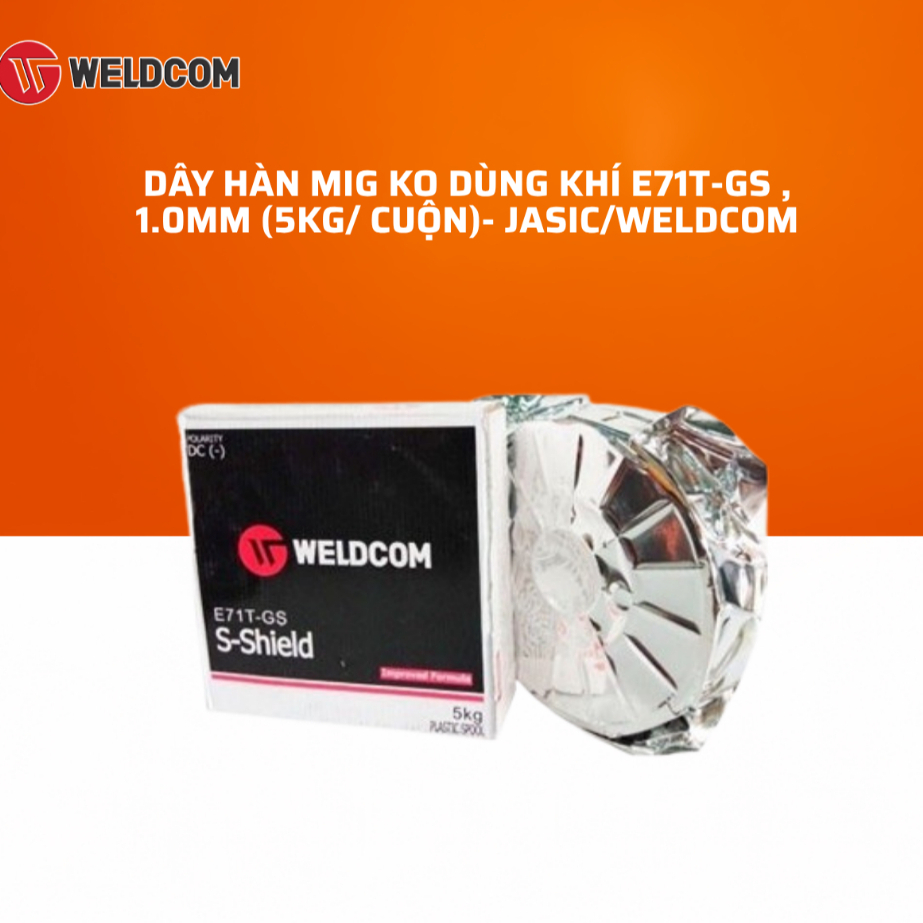 Dây hàn mig ko dùng khí E71T-GS , 1.0mm (5kg/ cuộn)- Jasic/Weldcom