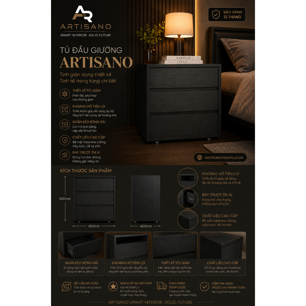 TAB ĐẦU GIƯỜNG 7 ART017 GỖ PLYWOOD CAO CẤP - HÀNG ĐẶT