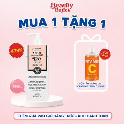 Dưỡng thể dưỡng sáng Scentio Milk Plus Brightening Body Lotion Extra SPF25 250ml