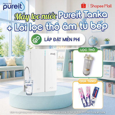 [LẮP ĐẶT 0Đ | COMBO MỚI] Máy Lọc Nước Âm tủ bếp Pureit Tanka [5000L] + Lọc Thô Trong Suốt Âm Tủ Bếp