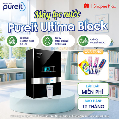 [LẮP ĐẶT 0Đ] Máy Lọc Nước treo tường/ để bàn Pureit Ultima Đen [BH 12 THÁNG]