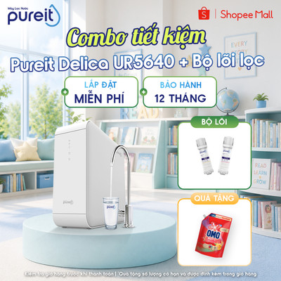 [LẮP ĐẶT 0Đ | COMBO] Máy Lọc Nước Pureit Delica UR5640 + Lõi lọc CTO + PGP