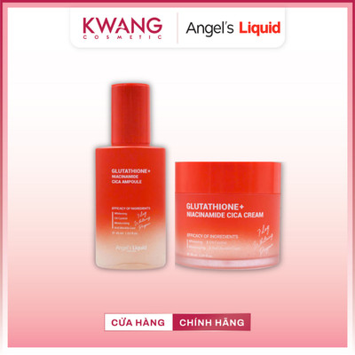 Combo Serum& Kem Dưỡng  Angel's Liquid Glutathione Niacinamide Cica Dưỡng Trắng Da