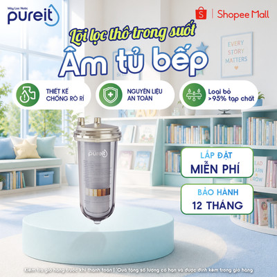 [LẮP ĐẶT 0Đ] Lọc Thô Trong Suốt Âm Tủ Bếp Pureit [BH 12 THÁNG]