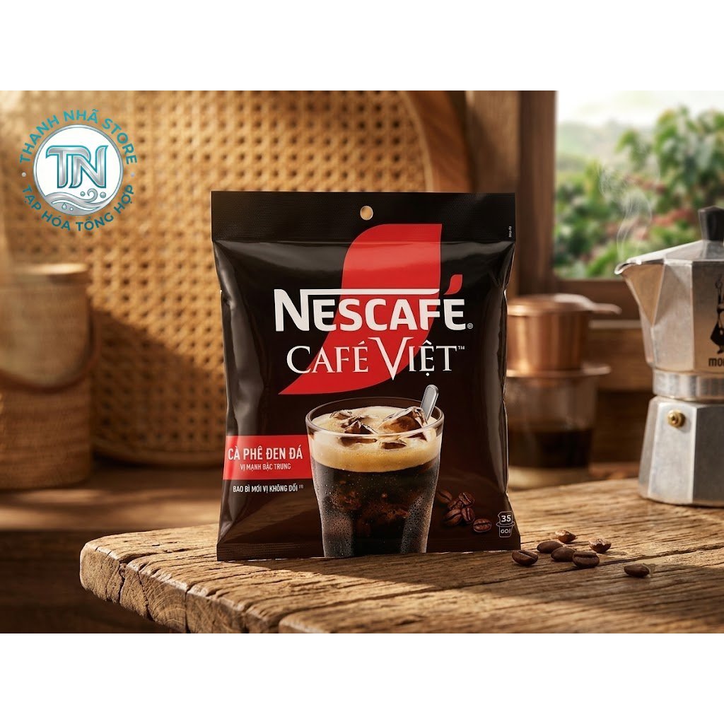 CÀ PHÊ ĐEN ĐÁ NESCAFÉ CAFÉ VIỆT - ĐẬM ĐÀ VỊ CÀ PHÊ ĐEN ĐÁ VIỆT NAM [BỊCH 35 GÓI X 16G]