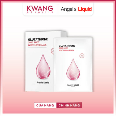 Mặt Nạ Angel's Liquid Glutathione 2000 Shot Whitening Mask Hỗ Trợ Dưỡng Trắng Mờ Thâm 25ml/miếng