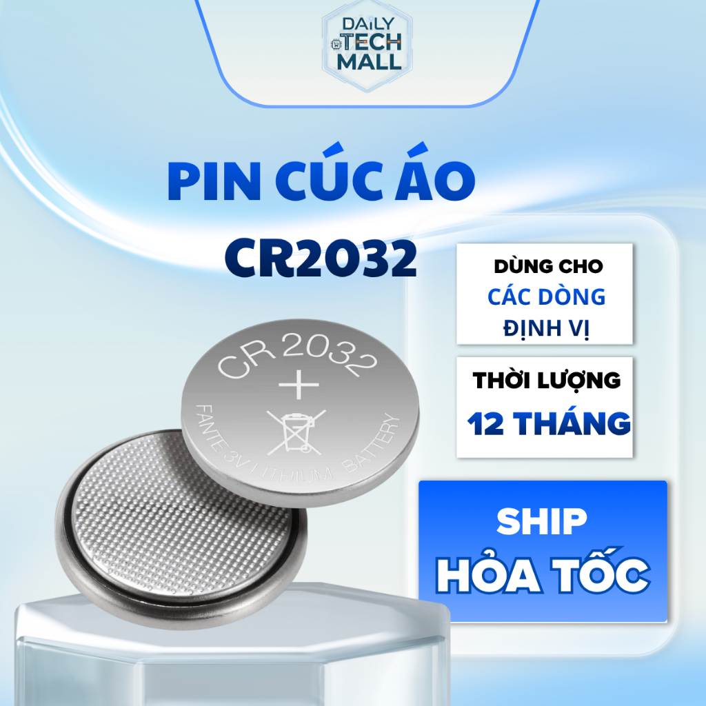 Pin Cúc CR2032 dành Cho Thiết Bị Định Vị GPS, Momax,DropTag, FindMyTag, Pin Đồng Hồ thiết bị định vị