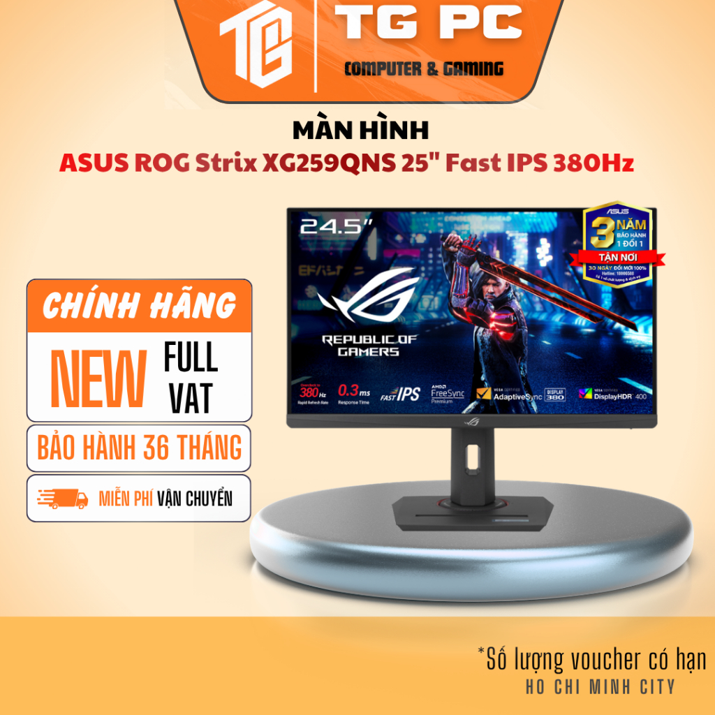 [SẢN PHẨM MỚI FULL VAT] Màn Hình ASUS ROG Strix XG259QNS 25" Fast IPS 380Hz chuyên game - BẢO HÀNH 3