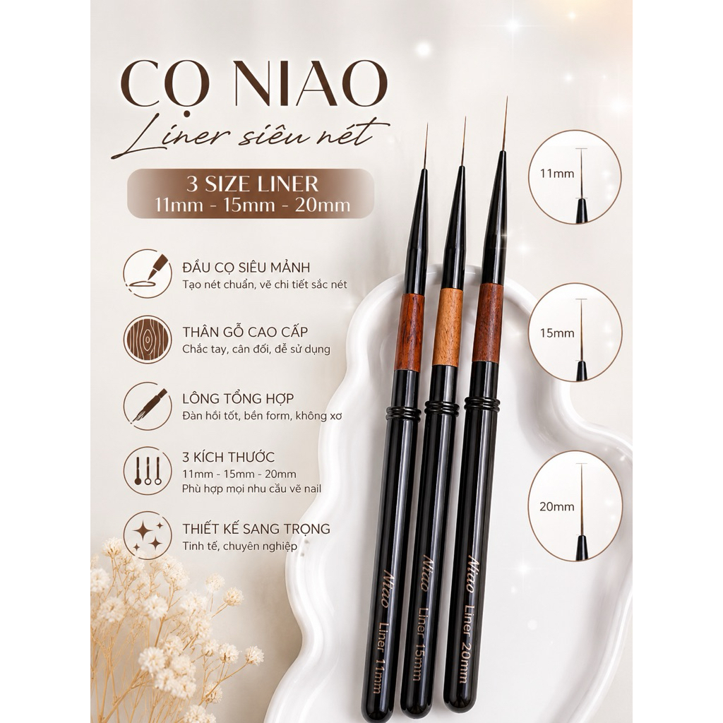 Cọ Niao Vẽ thư pháp vẽ màu nước,cọ niao cánh bư.om vẽ nail