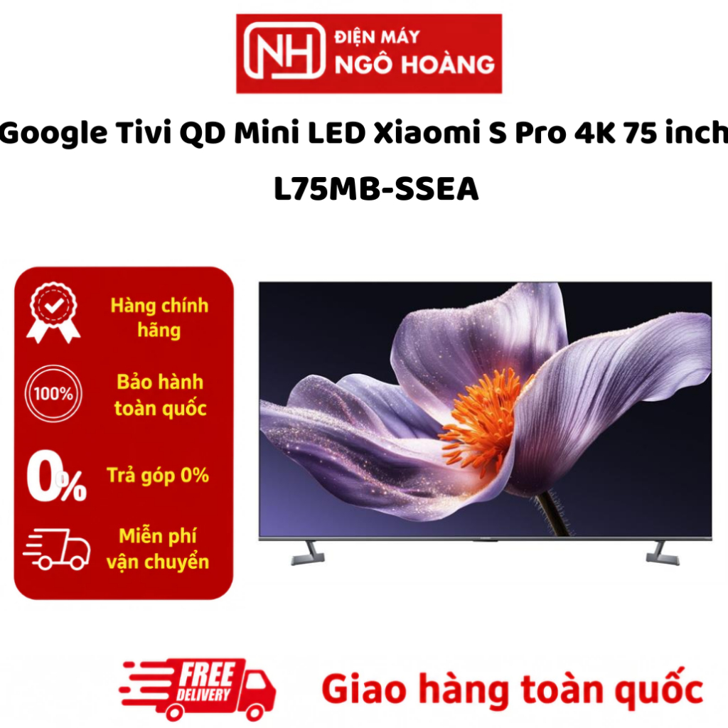L75MB-SSEA Google Tivi QD Mini LED Xiaomi S Pro 4K 75 inch 2026