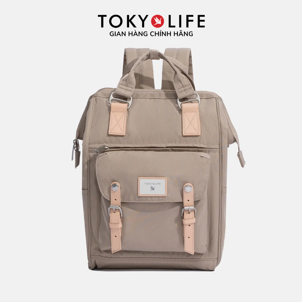 Balo TOKYOLIFE Chống Trộm Chống Nước Có Đai Cài Valy Kiểu Dáng Thời Trang 40004606 vừa lap 15.6 inch
