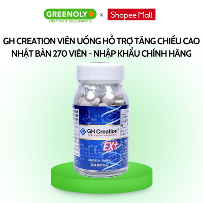 GH Creation EX+ Viên Uống Tăng Chiều Cao Nhật Bản Hỗ Trợ Tăng Chiều Cao Độ Tuổi 4-30