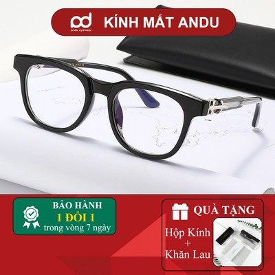 Gọng kính thời trang nam nữ ANDU chất liệu nhựa cốt kim loại form vuông cá tính thời trang 6235