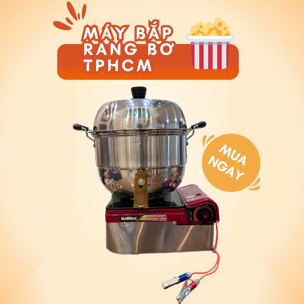 Máy làm bắp rang bơ 32cm (Nồi 3 Đáy)