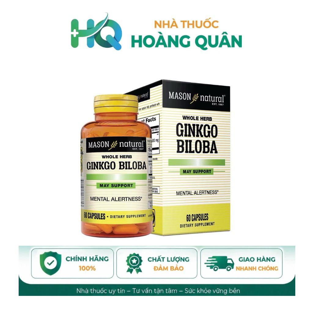 GINKGO BILOBA MASON NATURAL-VIÊN BỔ NÃO