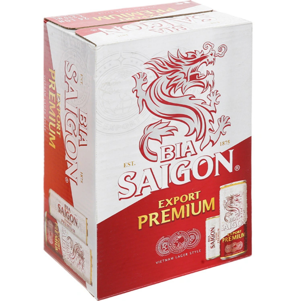 Thùng 24 lon bia Sài Gòn Export Premium 330ml