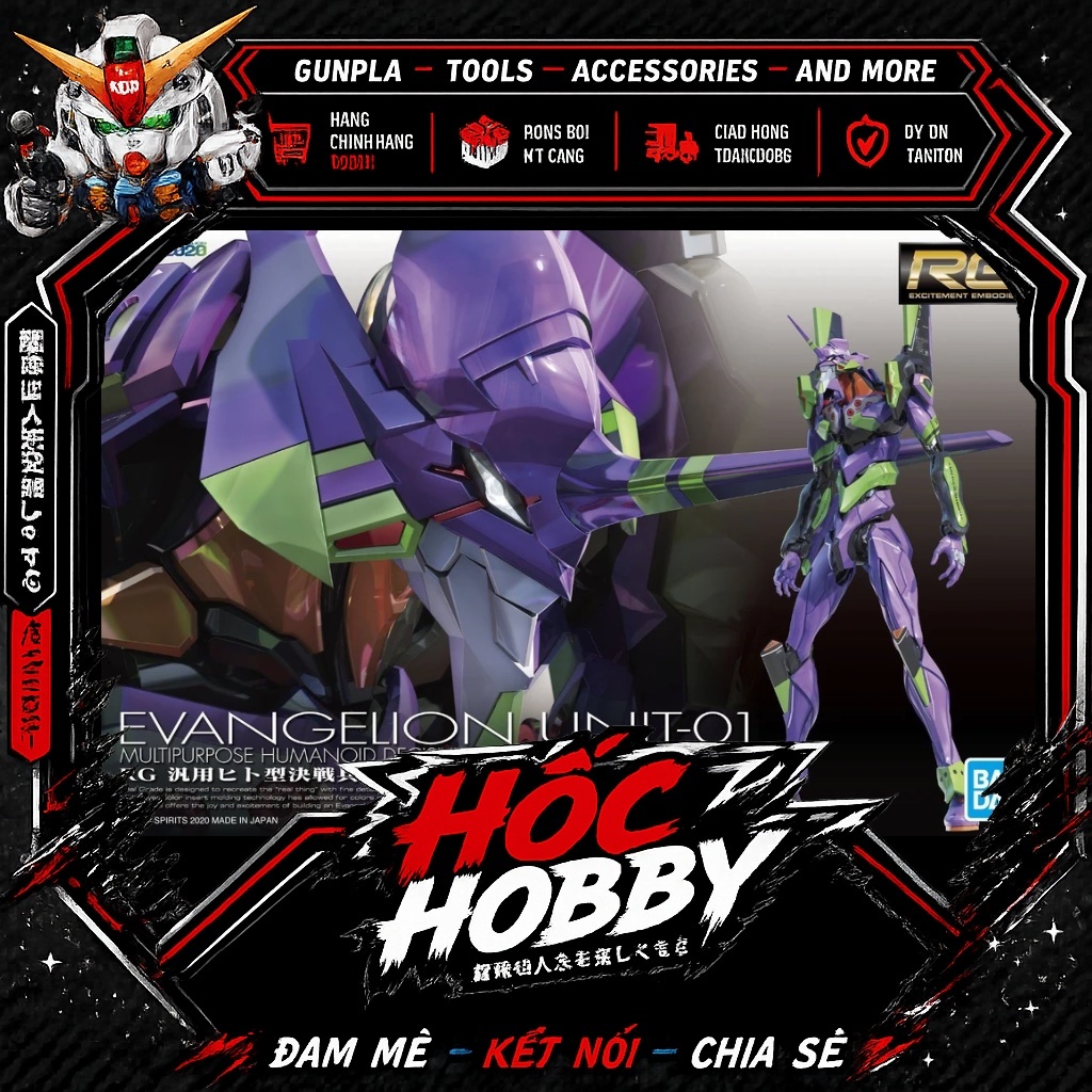 Mô Hình Lắp Ráp Bandai RG 1/144 Evangelion Unit-01