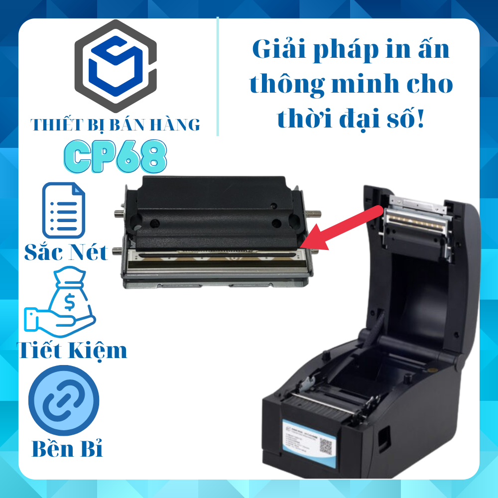 Đầu in nhiệt máy Xprinter 350b, cho máy in tem mã vạch 80mm XP-350B - Đầu in 350b