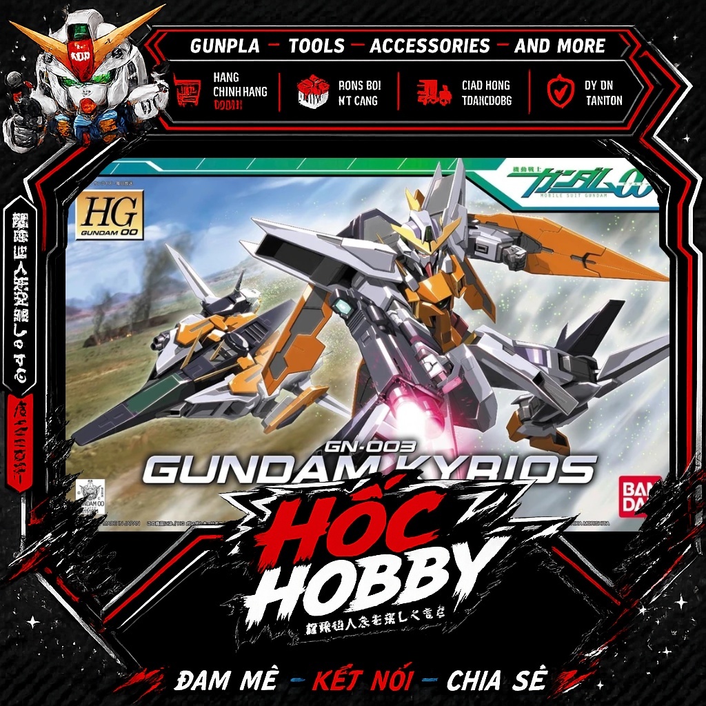 MÔ HÌNH LẮP RÁP HG 1/144 GUNDAM KYRIOS - MÔ HÌNH GUNDAM CHÍNH HÃNG BANDAI