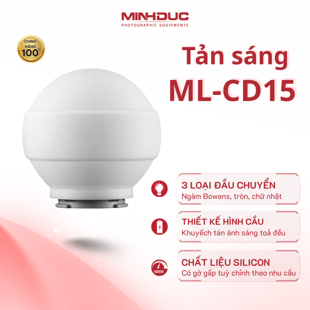 Tản sáng Godox ML-CD15 cho đầu đèn flash Chính hãng (Minh Đức)