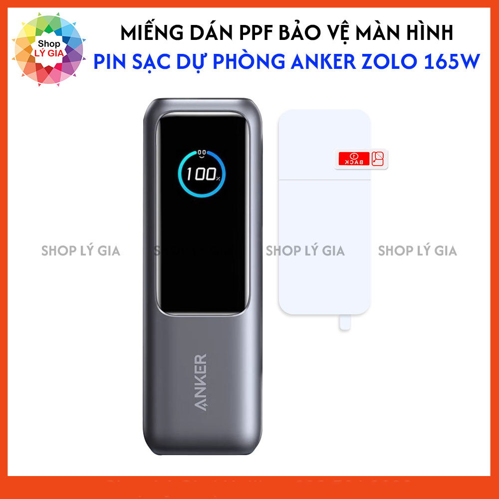 Miếng dán PPF bảo vệ màn hình cho pin sạc dự phòng Anker Zolo 25000mAh 165W (A1695)