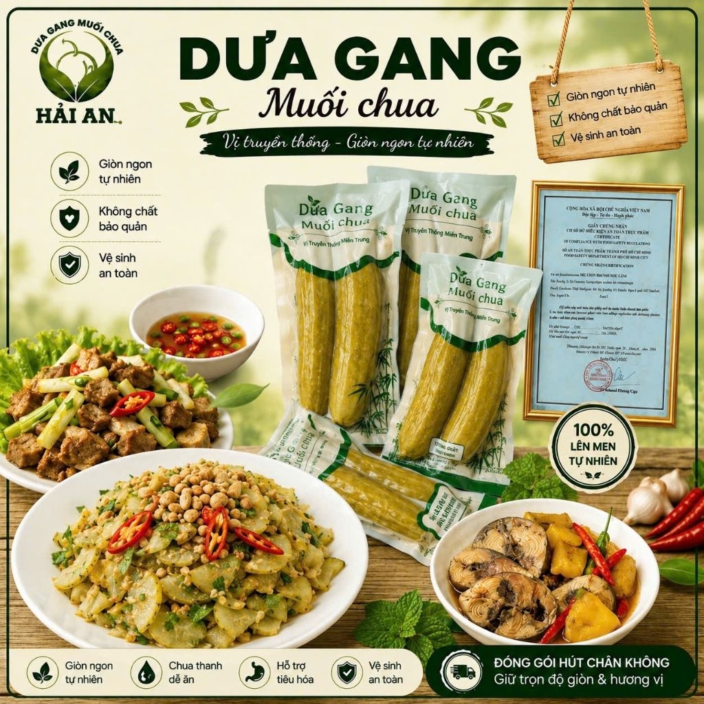 🎆🎇 Combo 2kg #DƯA #GANG #MUỐI #GIÒN.( Không chất bảo quản  - SẢN PHẨM ĐƯỢC CẤP CHỨNG NHẬN ATTP.