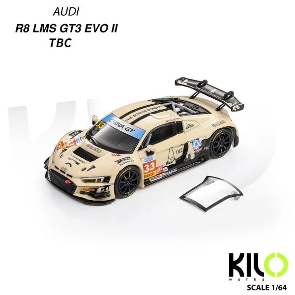 Xe Mô Hình KILO Works KLW0036-17 Audi R8 LMS GT3 EVO II TBC 1:64 – Diecast Cao Cấp