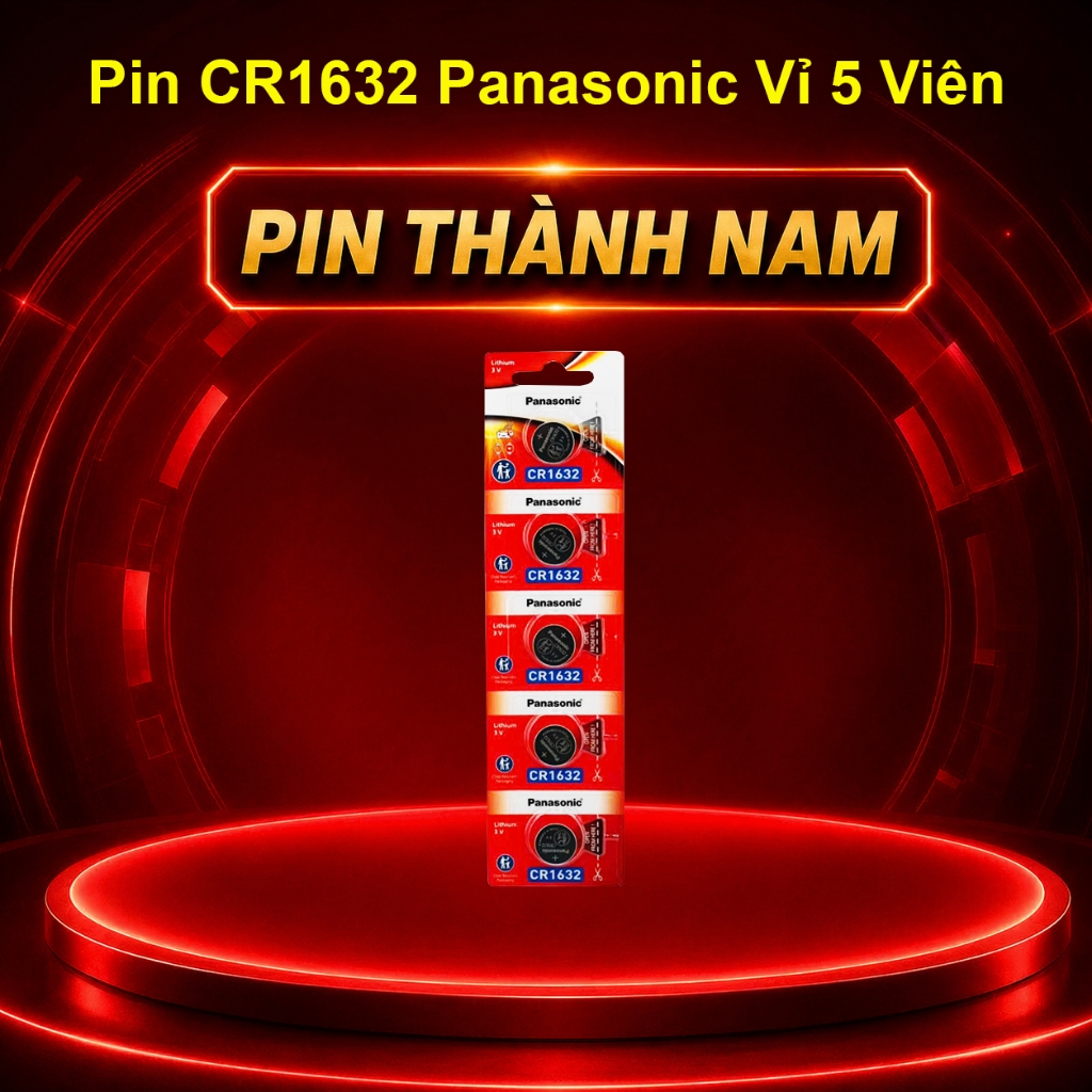 Pin CR1632 Panasonic Vỉ 5 Viên Chính Hãng Dung Lượng Cao